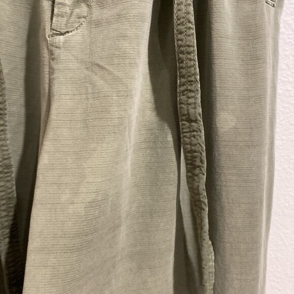 By Anthropologie Green Blythe Wide Leg Crop Pants Sz 8 - Picture 8 of 16